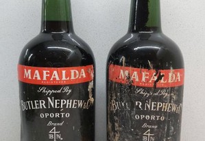 2 garrafas de vinho do Porto Mafalda