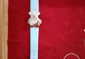 Relógio de criança com Urso em azul