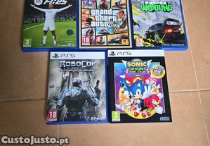 Jogos para consola sony playstation 5 / ps5 - Fifa 25 , Gta v , Need for speed , Robocop , Sonic