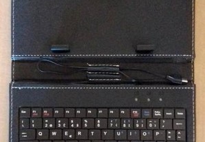 Capa com teclado para tablet 7"/8"