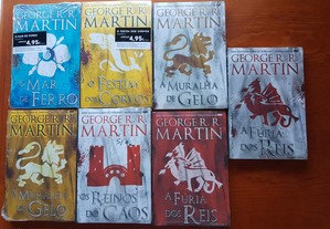Lote 5 livros de George R.R. Martin