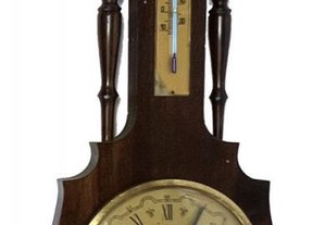 Relógio, termómetro e barómetro antigo