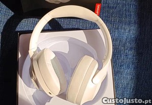 Headphones auscultadores bluetooth 5.4 Lenovo brancos com microfone NOVO