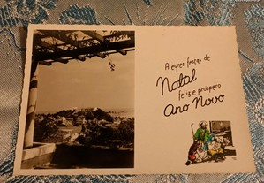 Postal de Boas Festas Anos 50
