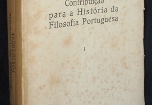 Livro Contribuição para a História da Filosofia Portuguesa