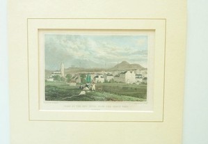 Gravura 1830 T. Shepherd colorida à mão Edimburgo