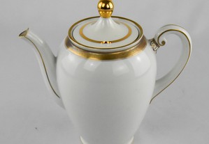 Bule porcelana Artibus decorado a ouro