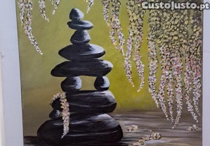 Quadro Acrílico Original "Équilibre Zen" (Marie Sacha Pintora Francesa)