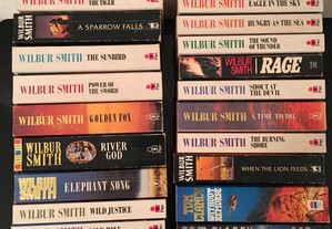 Lote 21 livros Paperback em inglês Wilbur Smith +