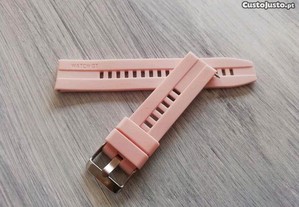 20mm Bracelete em silicone (Nova) Rosa clara