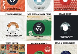 Procol Harum, Chuck Berry, Duanne Eddy, etc, 9 discos vinyl de 45 Rpm 7" anos 60/70's