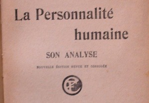 Le Personnalité humain . Son Analyse. 1925.