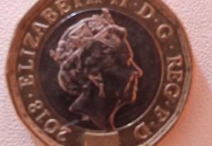 Moeda de onde Pound 2018 . Elizabeth II D.G. REG F.D
