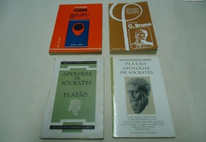 Livros antigos Platão-Apologia de Sócrates -Filósofos de todos os tempos 1973/75/88/99