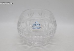 Vintage Taça Redonda Facetada Cristal Irena Poland