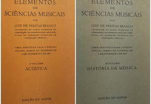 Luiz de Freitas Branco // Elementos de Sciências Musicais 2 volumes 