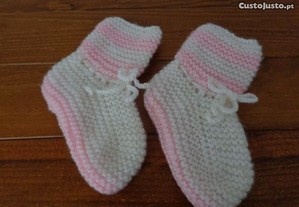 Sapato-bota de dormir em tricot