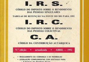 Códigos de IRS  IRC  CA - 9ª Edição - 1992