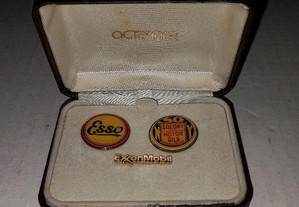 Comemoração dos 100 Anos "Exxonmobil" Pin em Ouro 14K (Quilates) (RARO)
