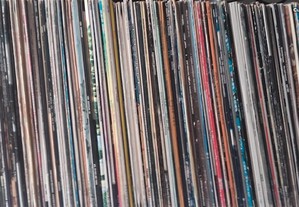 Centenas de discos de vinil de todos os géneros