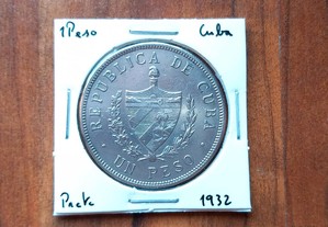 Moeda 1 Peso 1932 Cuba