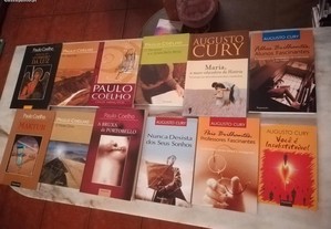 Conjunto de 12 Livros Paulo Coelho/Augusto Cury