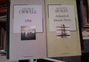 Obras de George Orwell e Aldous Huxley
