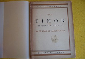 Timor, Subsídios Históricos - 1937