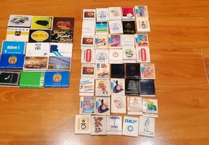 55 carteiras de fósforos coleção