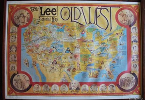 Cartaz/Poster The Lee Pictorial Map Old West