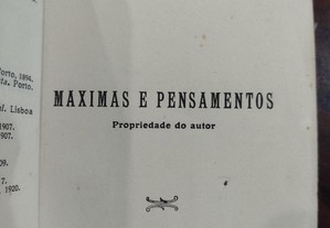 Máximas e Pensamentos - Queiroz Ribeiro 1928