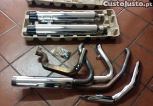 Kit escapes Harley Davidson touring ponteiras e coletores