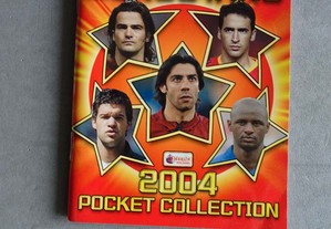 Caderneta de cromos de futebol vazia Merlin's Eurostars 2004 (Pocket collection)