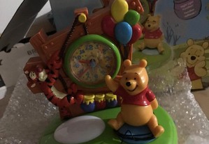Relógio despertador decorativo winnie de pooh