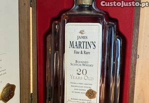 Whisky James Martins 20 anos caixa Madeira