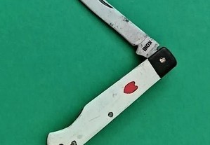 Canivete antigo cabo preto e branco