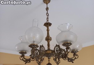 Candeeiro em bronze para sala, em muito bom estado