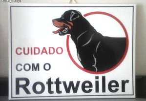NOVO Azulejo Cuidado com o Cão Rotweiler 20X15CM Sinal Sinalética