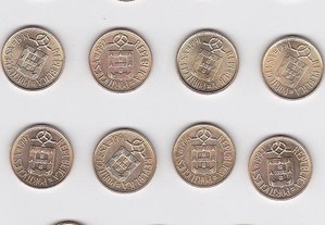 Lote moedas 5$00 LN 1986 a 2000 de Portugal
