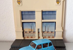 * Miniatura 1:43 Diorama Entrada da "Fábrica da Renault" Com Renault 4L