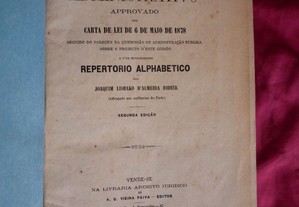 Código Administrativo aprovado por carta de Lei de 6 de Maio de 1878