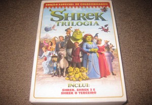 Trilogia em DVD "Shrek" com Box Arquivadora