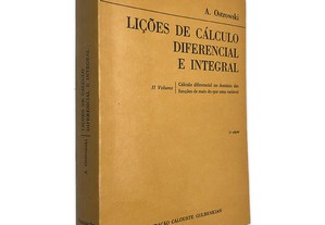 Lições de Cálculo Diferencial e Integral (Volume II) - A. Ostrowski