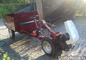 Motocultivador com reboque