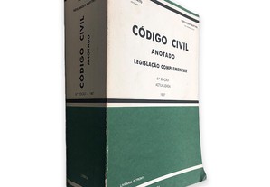 Código Civil Anotado (Legislação Complementar) - Abílio Neto / Herlander Martins