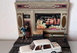 Miniatura 1:43 Diorama "Boulangerie" Com Simca 1000