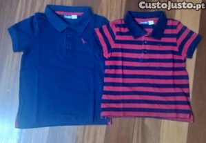 Conjunto de 2 polos para criana - 5/6 anos
