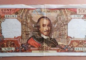 nota 100 francos banco franca