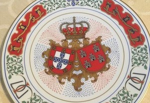 Prato médio de porcelana das Coleções Philae - casamento Duque Bragança