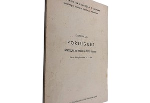 Português (Introdução ao Estudo do Texto Literário - 1º ano) -
